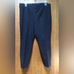 Talbots Polka Dot Black and White Pant
